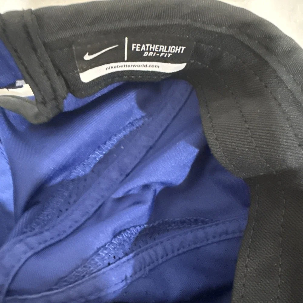 Nike Hat Cap Strap Back Blue‎ White Dri-Fit Swoosh Athletic Youth Child Logo